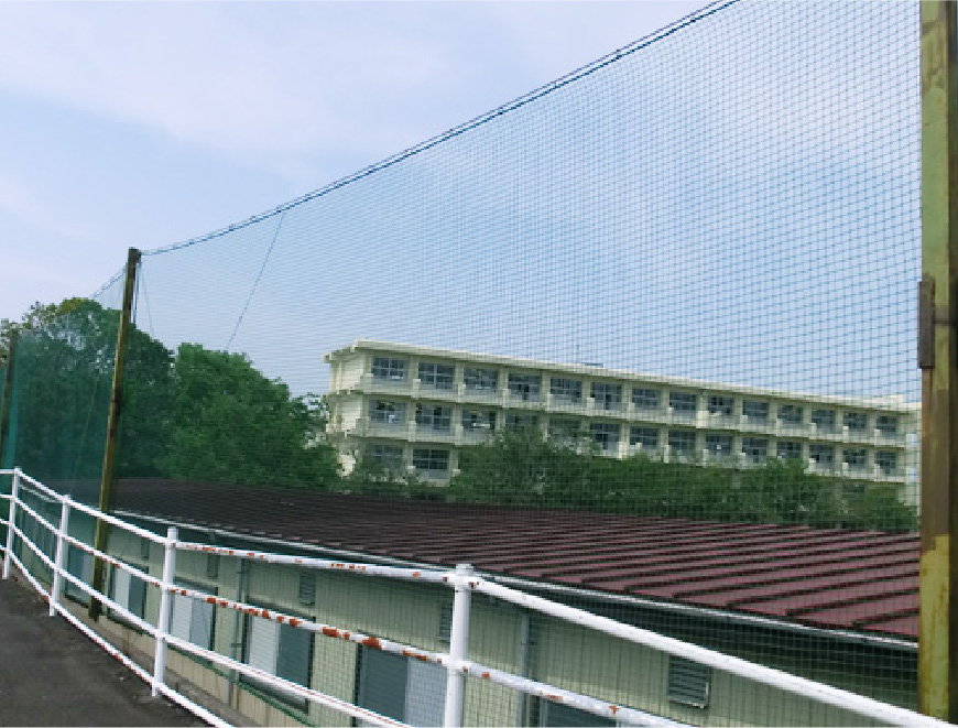 学校グラウンド防球ネット